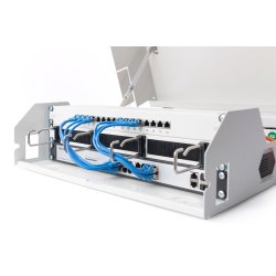 Digitus Wall mounting cabinet, SOHO, slim, 145x525x475 mm 3U rotatable, 2U fix, color grey (RAL 7035)