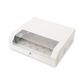 Digitus Wall mounting cabinet, SOHO, slim, 145x525x475 mm 3U rotatable, 2U fix, color grey (RAL 7035)