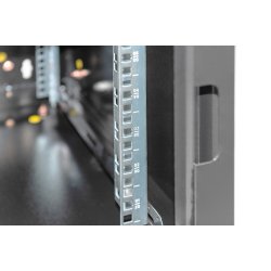 Digitus 7U wall mounting cabinet, Unique 420x600x600 mm, color black (RAL 9005)