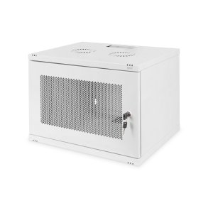 Digitus 7U wall mounting cabinet, SOHO, unmounted 370x540x400 mm, perforated front door, grey