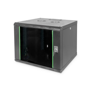Digitus 9U wall mounting cabinet, Unique 509x600x600 mm, color black (RAL 9005)