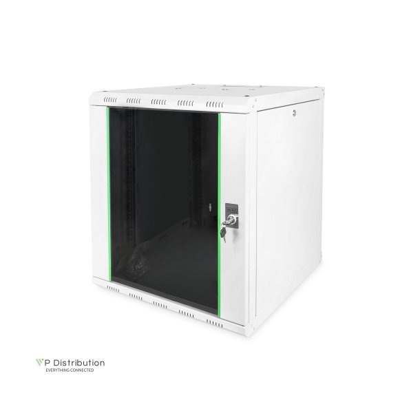 Digitus 12U wall mounting cabinet, Unique 643x600x600 mm, color grey (RAL 7035)