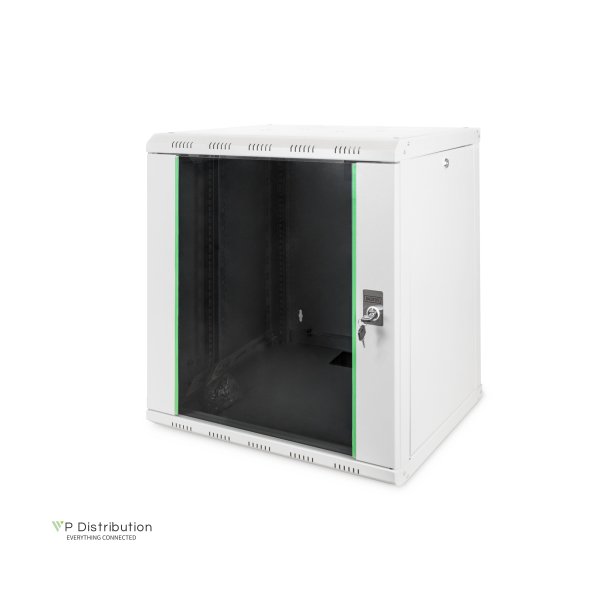 Digitus 12U wall mounting cabinet, Unique 643x600x450 mm, color grey (RAL 7035)