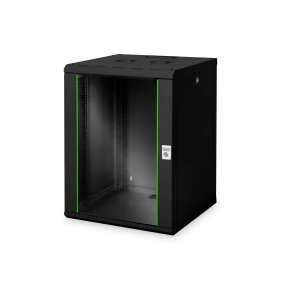 Digitus 16U wall mounting cabinet, Unique 820x600x600 mm, color black (RAL 9005)