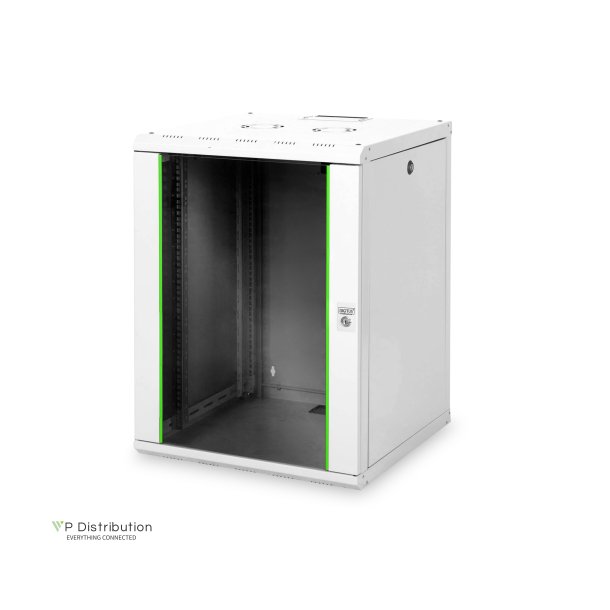 Digitus 16U wall mounting cabinet, Unique 820x600x600 mm, color grey (RAL 7035)