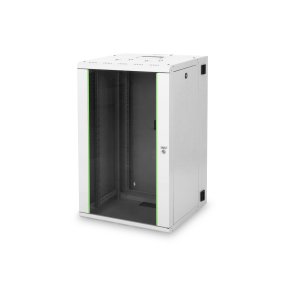 Digitus 20U wall mounting cabinet, Unique, 998x600x600 mm double sectioned, pivotable, grey (RAL 7035)