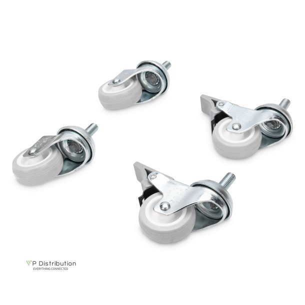 Digitus Castors for standard wall mounting cabinets Unique set with 4 pieces, 2 pieces with brake system