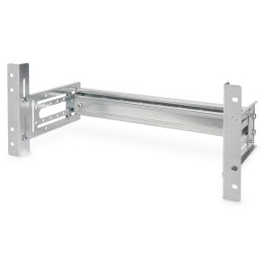 Digitus DIN rail holder, 4U, 178x483x223 mm, galvanized incl. din rail, variable depth and height