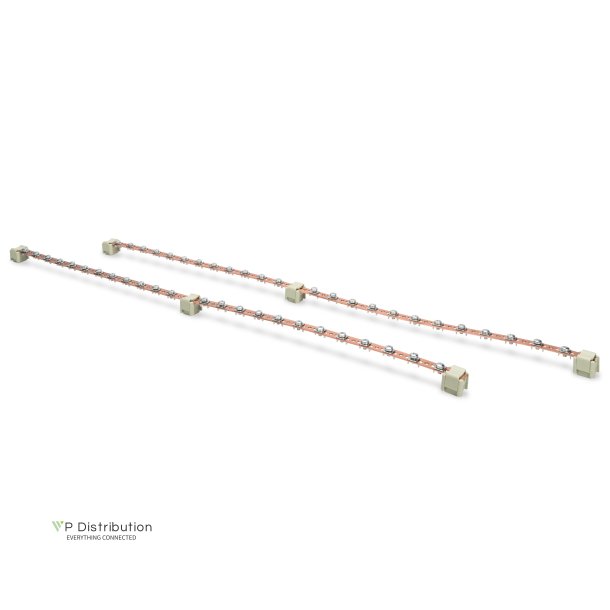 Digitus Potential equalization bar set, 2 pcs., 820 mm 2x 24 connection points, incl. earthing leads