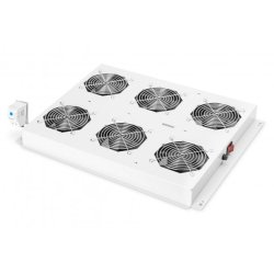 Digitus Roof vent. unit, Unique server racks 6 fans, thermostat, switch, grey (RAL 7035)