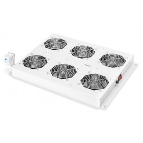 Digitus Roof vent. unit, Unique server racks 6 fans, thermostat, switch, grey (RAL 7035)