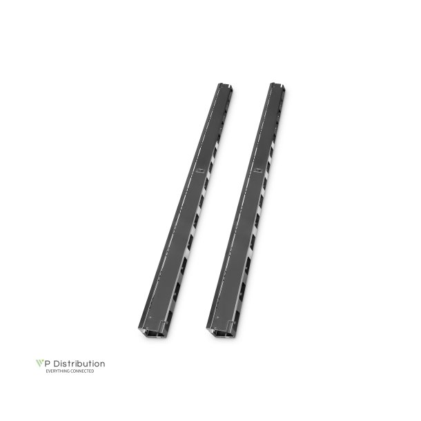 Digitus 42U vertical cable management ducts 1865x92x85 mm, set= 2 pieces, black (RAL 9005)