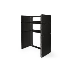 Digitus 4U wall mounting patch bracket, 195x505x250 mm adjustable depth, stackable, black (RAL 9005)