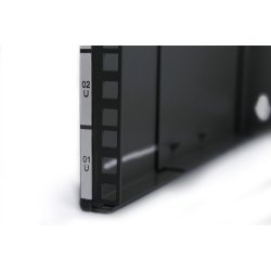 Digitus 8U wall mounting patch bracket, 372x505x250 mm adjustable depth, stackable, black (RAL 9005)