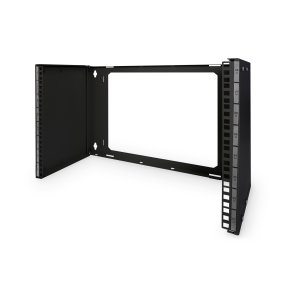 Digitus 8U wall mounting patch bracket, 372x505x250 mm adjustable depth, stackable, black (RAL 9005)