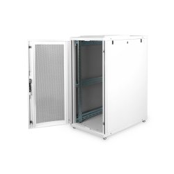 Digitus 26U server rack, Unique, 1340x600x1000 mm perforated steel doors, color grey (RAL 7035)