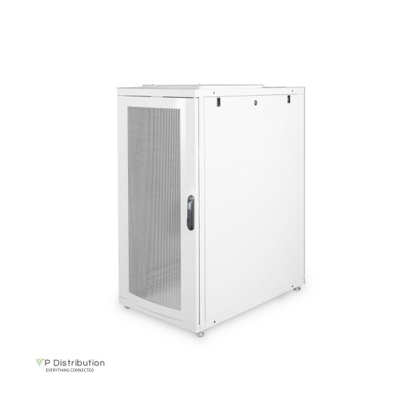 Digitus 26U server rack, Unique, 1340x600x1000 mm perforated steel doors, color grey (RAL 7035)