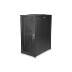 Digitus 26U server rack, Unique, 1340x600x1000 mm perforated steel doors, color black (RAL 9005)