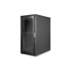 Digitus 26U server rack, Unique, 1340x600x1000 mm steel front door w. plexi glass, black (RAL 9005)