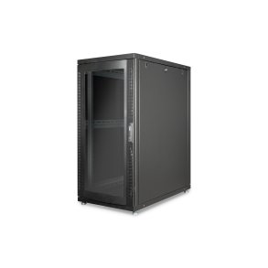 Digitus 26U server rack, Unique, 1340x600x1000 mm steel front door w. plexi glass, black (RAL 9005)