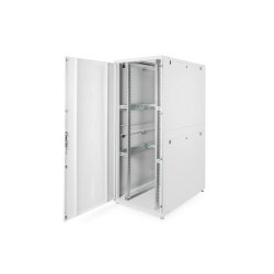 Digitus 42U server rack, Unique, 2050x800x1200 mm perforated steel doors, color grey (RAL 7035)
