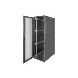 Digitus 42U server rack, Unique, 2050x600x1000 mm perforated steel doors, color black (RAL 9005)