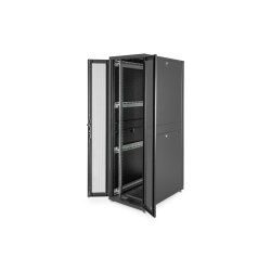 Digitus 42U server rack, Unique, 2050x600x1000 mm perforated steel doors, color black (RAL 9005)