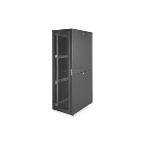 Digitus 42U server rack, Unique, 2050x600x1000 mm perforated steel doors, color black (RAL 9005)