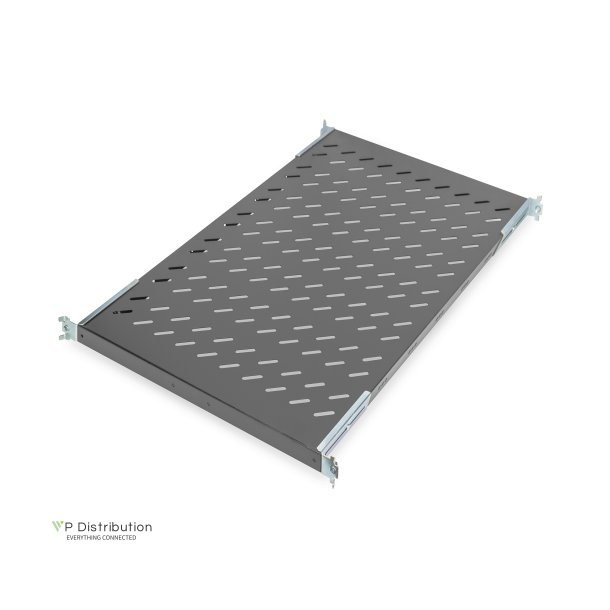 Digitus 1U fixed shelf for racks from 1000 mm depth 44x486x770 mm, up to 50 kg, black (RAL 9005)