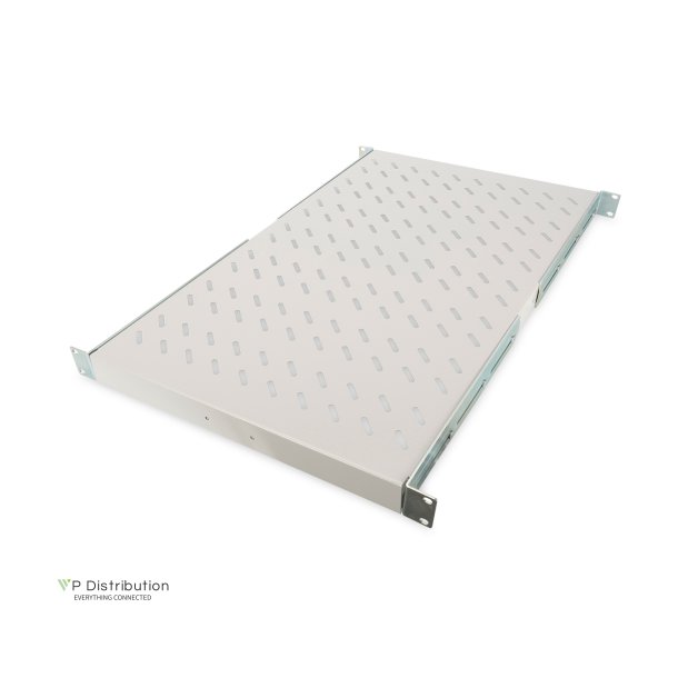Digitus 1U fixed shelf for racks from 1000 mm depth 44x483x737 mm, up to 100 kg, grey (RAL 7035)