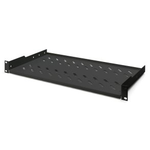 Digitus 1U fixed shelf for racks from 400 mm depth 45x482x250 mm, up to 15 kg, black (RAL 9005)