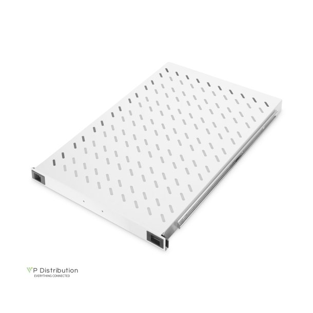Digitus 1U extendible shelf for 1000 mm depth racks 44x483x720 mm, up to 65 kg, grey (RAL 7035)