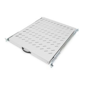 Digitus 1U extendible shelf for 800 mm depth racks 40x484x568 mm, up to 25 kg, grey (RAL 7035)