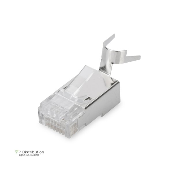 CAT 6A Modular Plug, 8P8C, shielded for solid wire AWG 22-23,100 pcs. pack