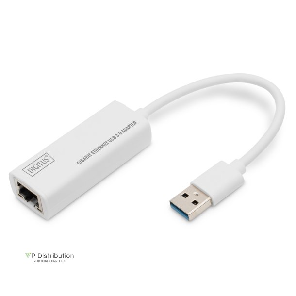 Digitus USB 3.0 to Gigabit Ethernet Adapter USB-A Male, 10/100/1000 Mbps, USB 3.0