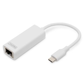 Digitus USB Type C 3.0 Gigabit Ethernet Adapter 10/100/1000 Mbps, Chipset:RTL8153