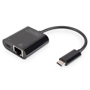 Digitus USB-Type-C Gigabit Ethernet Adapter + PD with power delivery function