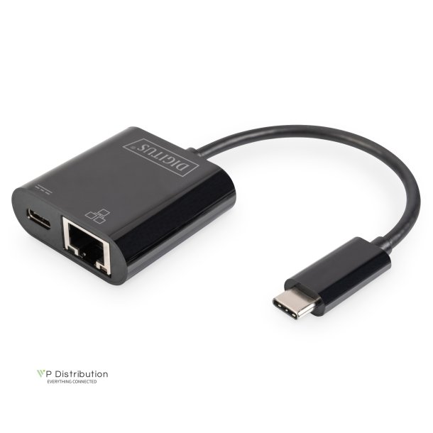 Digitus USB-Type-C Gigabit Ethernet Adapter + PD with power delivery function