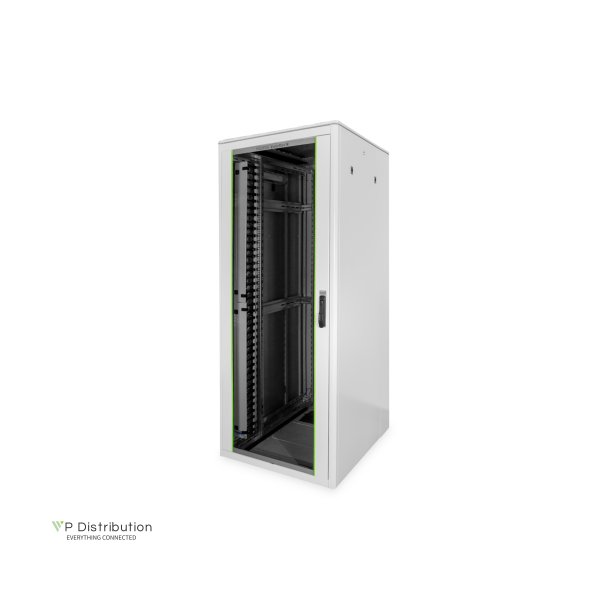 Digitus 42U network cabinet, Varioflex-N, 800 x 1000 mm,gr single glass front- and double steel rear door