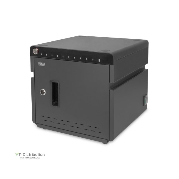 Digitus Charging desktop cabinet, 14", USB-C, UV-C 10 charge bases, fan, 345 x 360 x 370 mm
