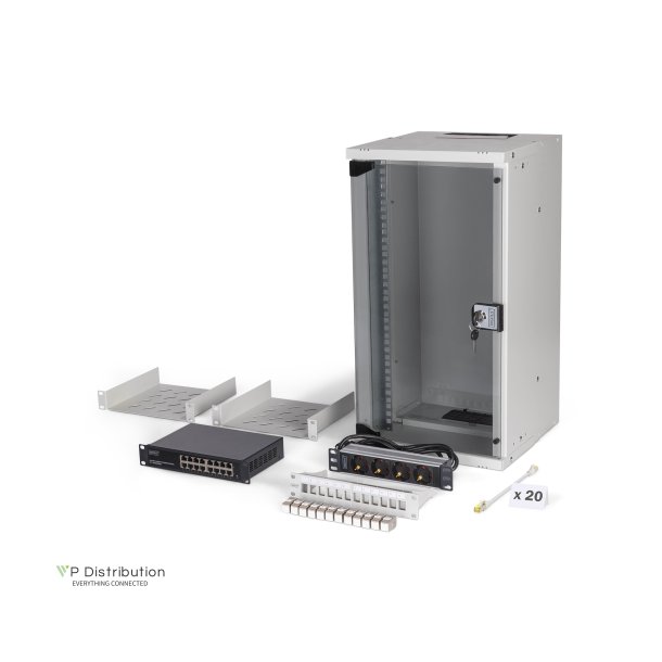 10" network bundle, 12U cabinet and equipment, gr SOHO Pro version, unmounted