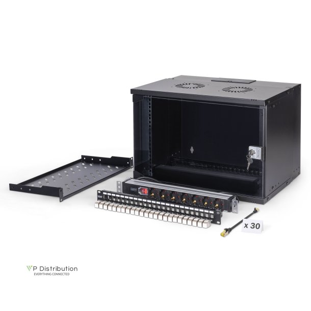 19" network bundle, 7U cabinet and equipment, bl SOHO Pro version, unmounted