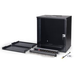 19" network bundle, 12U cabinet and equipment, bl SOHO Pro version, unmounted