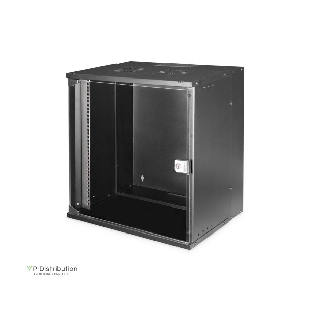 Digitus 19" 12U wall mounting cabinet, SOHO PRO 595 x 540 x 400 mm, black