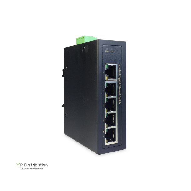 Digitus Industrial Gigabit Ethernet Switch 5-port, DIN rail, extended temp. range