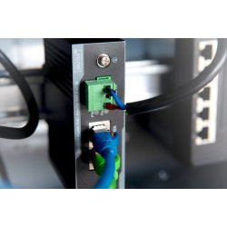 Digitus Industrial Gigabit PoE+ Injector 802.3at 60W power output, DIN rail and wall mount design,