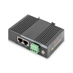 Digitus Industrial Gigabit PoE+ Injector 802.3at 60W power output, DIN rail and wall mount design,
