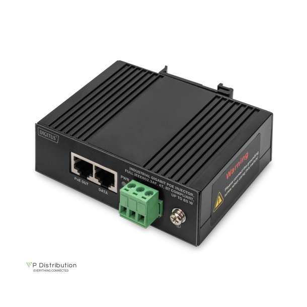 Digitus Industrial Gigabit PoE Injector FullIEEE802.3af,at,bt Compliant, up to 85 W