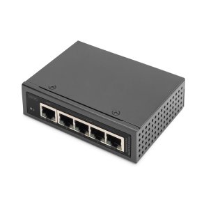 Digitus Industrial 5-Port Gigabit PoE Extender 1-Port 802.3bt PoE to 4-port 802.3af/at