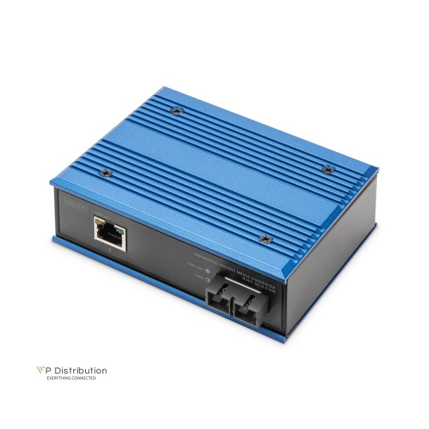 Digitus Industrial Gigabit Ethernet Media Converter, MM SC connector, 850nm, up to 0.5km